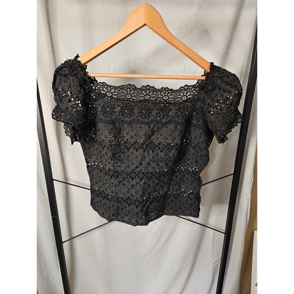 Black See Through Crop Top